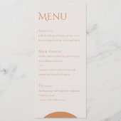 Terracotta Leaves Wedding Menu (Voorkant)
