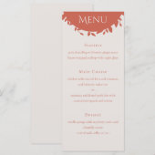 Terracotta Leaves Wedding Menu (Voorkant / Achterkant)