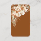 Terracotta lelies Floral QR Code Trouwdetails Informatiekaartje (Achterkant)