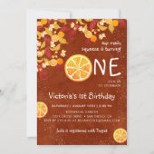 Terracotta Lemon Main Squeeze Foto Eerste Verjaard Kaart (Voorkant)