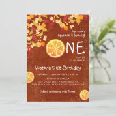 Terracotta Lemon Main Squeeze Foto Eerste Verjaard Kaart (Staand voorkant)