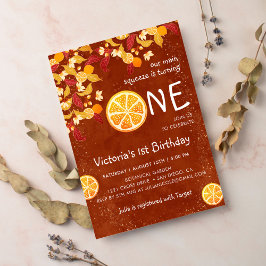 Terracotta Lemon Main Squeeze Foto Eerste Verjaard Kaart