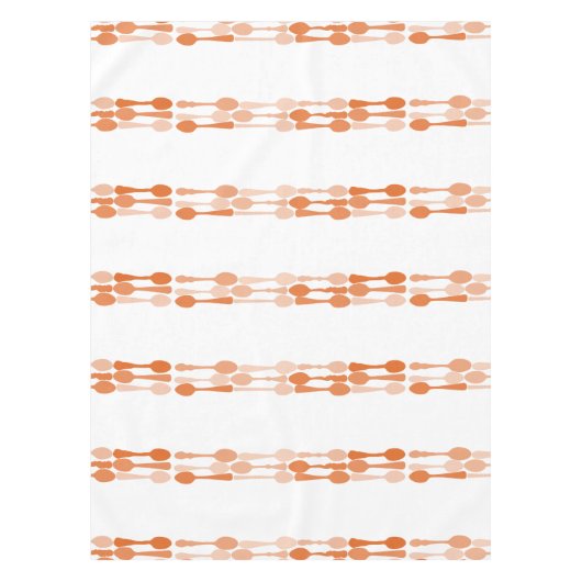 Terracotta lepelpatroon aangepaste kleur achtergro tafelkleed (Voorkant)