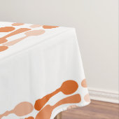Terracotta lepelpatroon aangepaste kleur achtergro tafelkleed (Voorbeeld)
