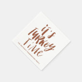 Terracotta Lettering Het is Turkije Tijd Thanksgiv Servet (Hoek)