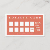 Terracotta Leuke Minimalistische Salon Koffiewinke Klantenkaartje (Achterkant)