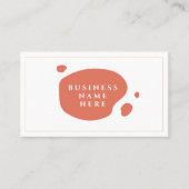 Terracotta Leuke Minimalistische Salon Koffiewinke Klantenkaartje (Voorkant)