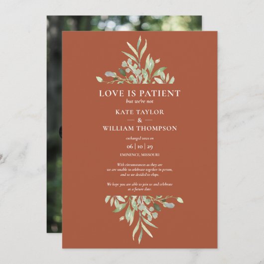 Terracotta liefde is geduldige aankondiging (Voorkant / Achterkant)