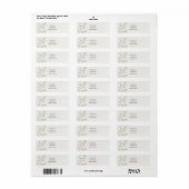 Terracotta Lijn Kunst Bloemend Retouradres Label (Full Sheet)