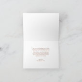 Terracotta Line Art Floral Elegante bruiloft Bedankkaart (Binnen)