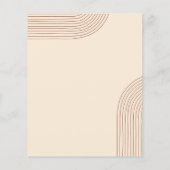 Terracotta Line Art Geometric Boho Budget Flyer (Achterkant)