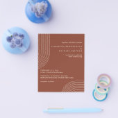 Terracotta Line Art Geometric Boho Budget Flyer (Enkel)