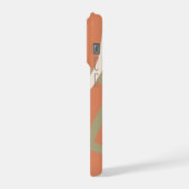 Terracotta Linework Pattern | Cream & Olive iPhone Hoesje (Linkerkant)