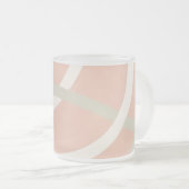 Terracotta Linework Pattern | Cream & Olive  Matglas Koffiemok (Voorkant rechts)