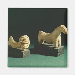 Terracotta lion and horse, Mohenjodaro 2300-1750 B Magneet