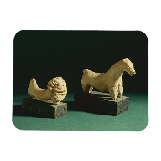 Terracotta lion and horse, Mohenjodaro 2300-1750 B Magneet (Horizontaal)
