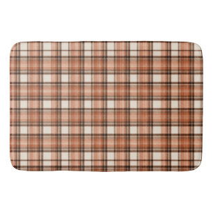 Terracotta Lodge Terracotta & Crème Tartan Schotse Badmat