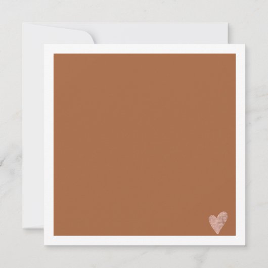 Terracotta logo modern vierkant cadeaubon (Achterkant)