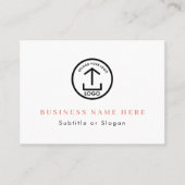 Terracotta Logo QR Code Social Media Contact Visitekaartje (Voorkant)