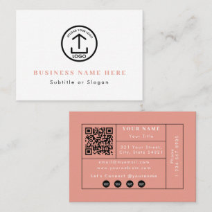 Terracotta Logo QR Code Social Media Contact Visitekaartje