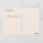 Terracotta Lovely Script Photo Collage Hartelijk d Briefkaart (Achterkant)