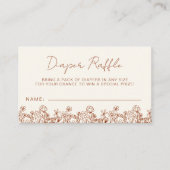 Terracotta Luier Raffle Wildflower Baby shower Informatiekaartje (Voorkant)