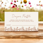 Terracotta Luier Raffle Wildflower Baby shower Informatiekaartje