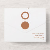 Terracotta Maan Fasen Vormen Bruiloft All In One Uitnodiging (Achterkant)