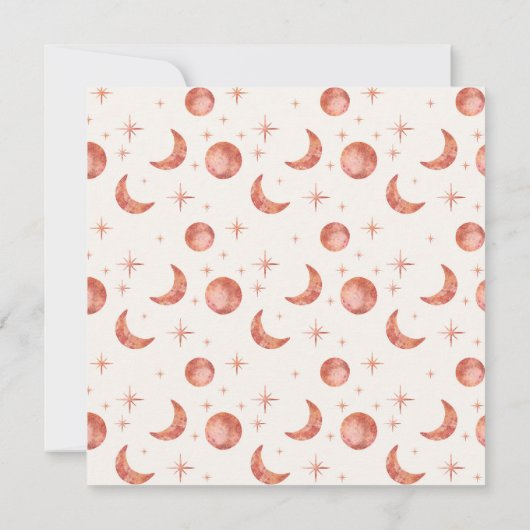 Terracotta Maanfase 3 Foto Save the Date – Boho (Achterkant)