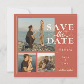 Terracotta Maanfase 3 Foto Save the Date – Boho (Voorkant)