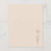 Terracotta Madeliefje Kleine Bloem Budget Baby Sho Flyer (Achterkant)