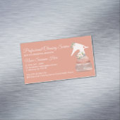 Terracotta Maid Spray Flower Cleaning Magnetisch Visitekaartje (Voorbeeld)