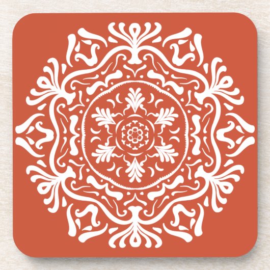 Terracotta Mandala Bier Onderzetter (Voorkant)