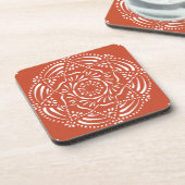 Terracotta Mandala Bier Onderzetter (Linkerzijde)
