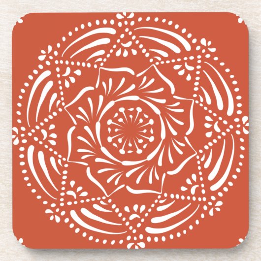 Terracotta Mandala Bier Onderzetter (Voorkant)