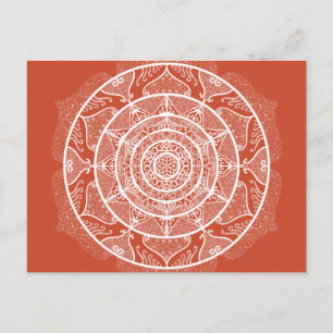 Terracotta Mandala Briefkaart