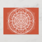 Terracotta Mandala Briefkaart (Voorkant)