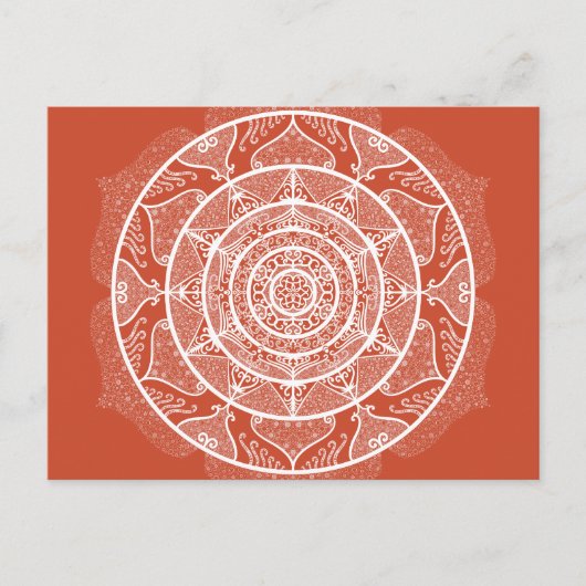 Terracotta Mandala Briefkaart (Voorkant)