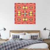 Terracotta Mandala Canvas Afdruk (Insitu (Slaapkamer))