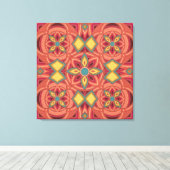 Terracotta Mandala Canvas Afdruk (Insitu (Houten vloer))
