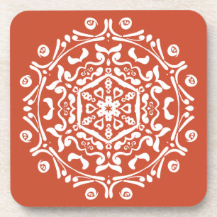 Terracotta Mandala Drankjes Onderzetter