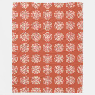 Terracotta Mandala Fleece Deken