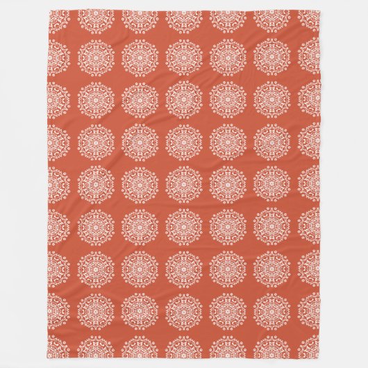 Terracotta Mandala Fleece Deken (Voorkant)