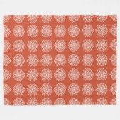Terracotta Mandala Fleece Deken (Voorkant (Horizontaal))