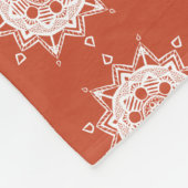 Terracotta Mandala Fleece Deken (Hoek)