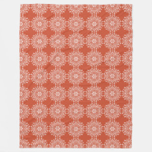 Terracotta Mandala Fleece Deken