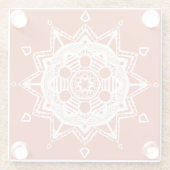 Terracotta Mandala Glazen Onderzetter (Achterkant)