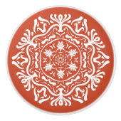Terracotta Mandala Keramische Knop (Voorkant)