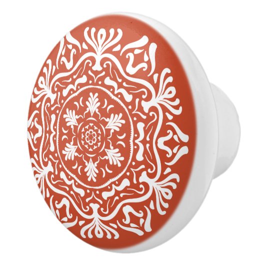 Terracotta Mandala Keramische Knop (Rechts)