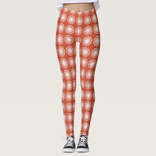 Terracotta Mandala Leggings (Voorkant)